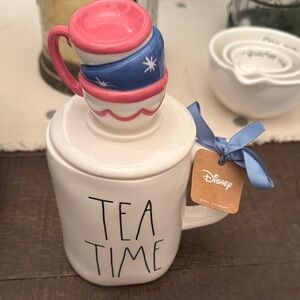 Disney Tea Time Mug by Rae Dunn  Pink and Blue Lid